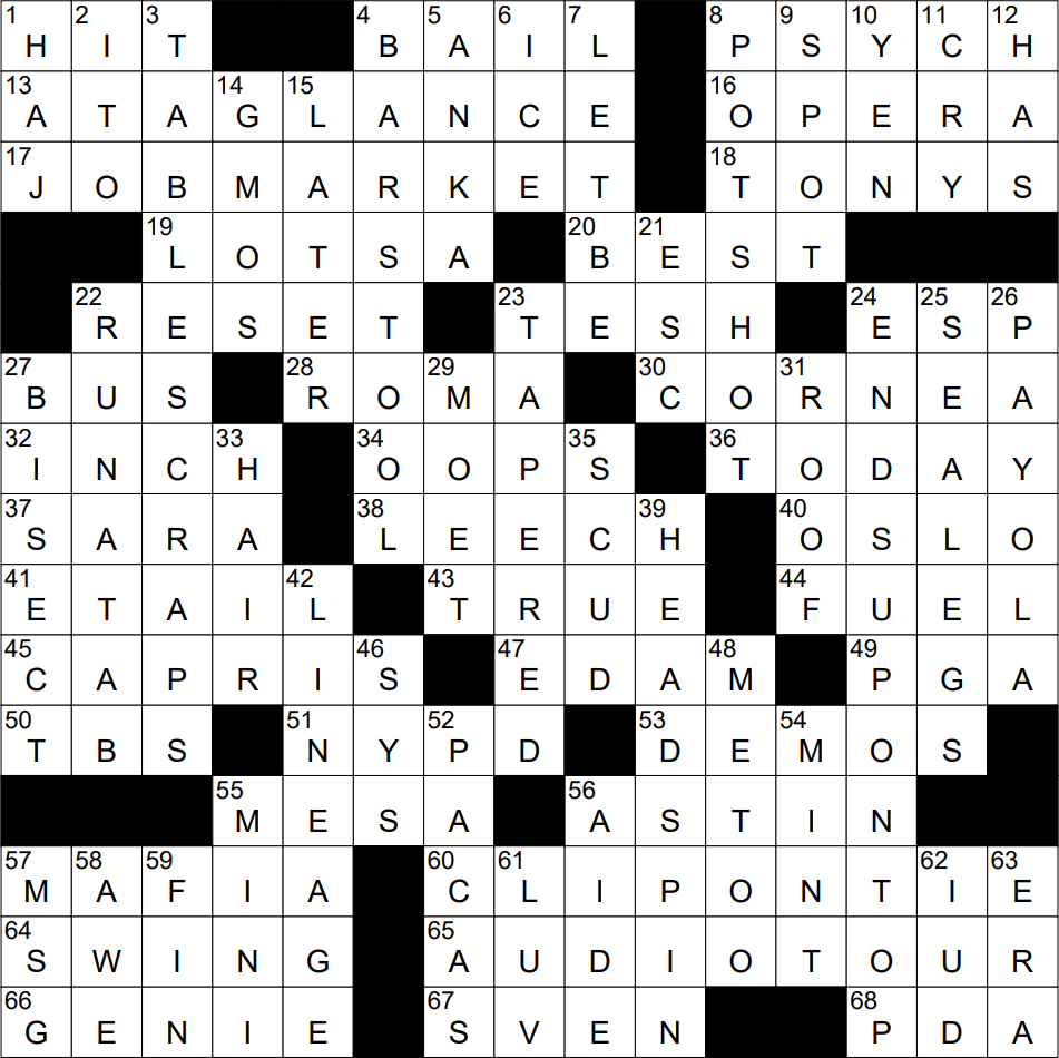1005-23 NY Times Crossword 5 Oct 23, Thursday 